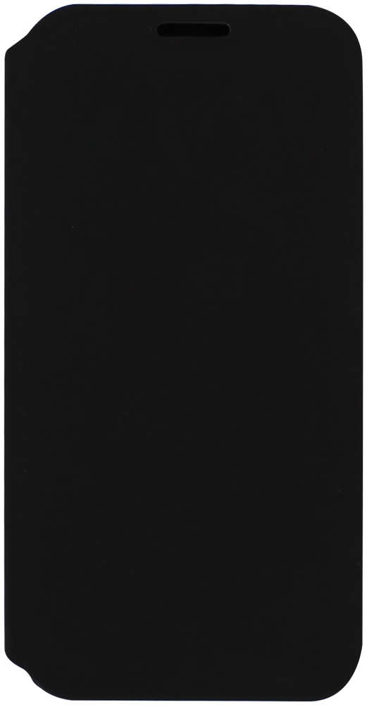 Apple iPhone 12 Pro oldalra nyíló flipes textilbőr tok fekete