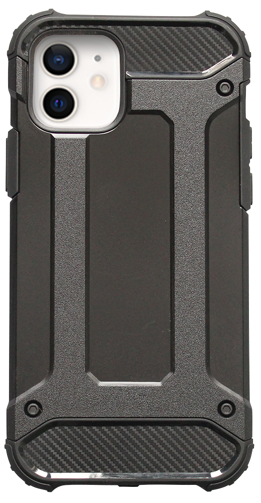 Apple iPhone 12 ütésálló tok légpárnás sarkas, hibrid Forcell Armor fekete
