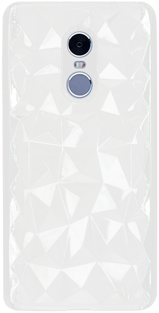 Xiaomi Redmi Note 4 szilikon tok 3D gyémántmintás fehér