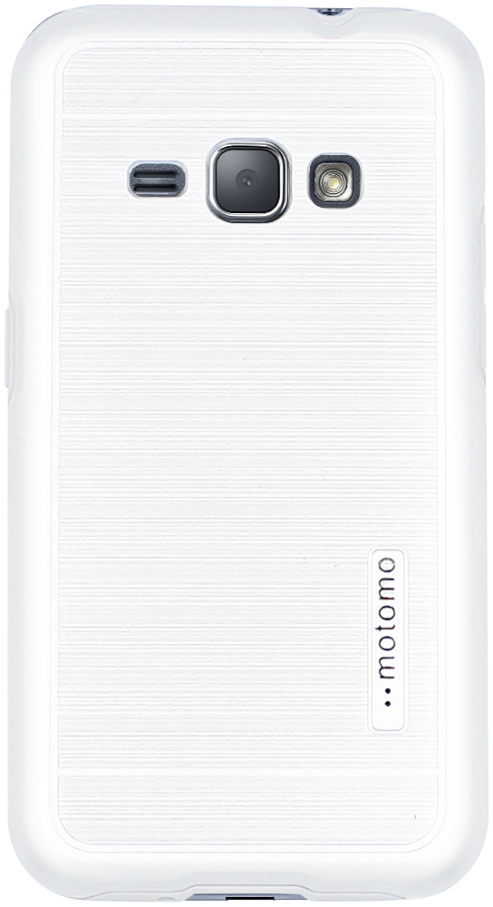 Samsung Galaxy J1 2016 (J120) kemény hátlap szálcsiszolt mintás fehér