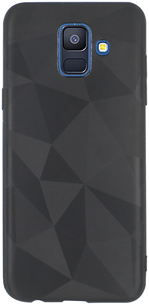 Samsung Galaxy A6 2018 (A600) szilikon tok gyémánt mintás fekete