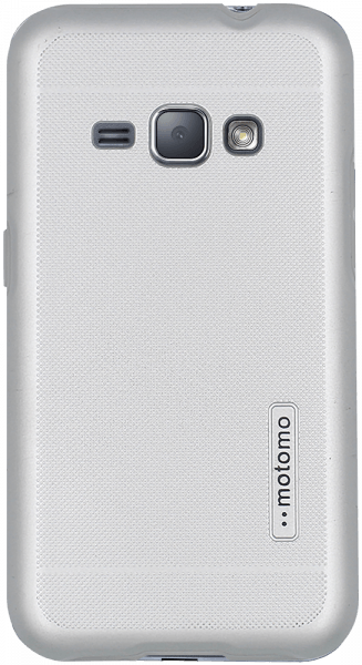Samsung Galaxy J1 2016 (J120) kemény hátlap érdes felületű ezüst
