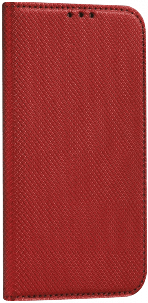 LG K50S oldalra nyíló flipes bőrtok rombusz mintás piros