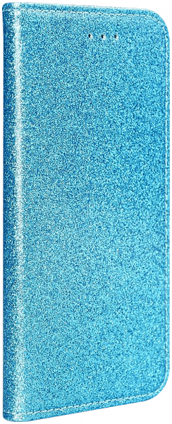 Samsung Galaxy S20 Ultra (SM-G988B) oldalra nyíló flipes bőrtok csillámos kék