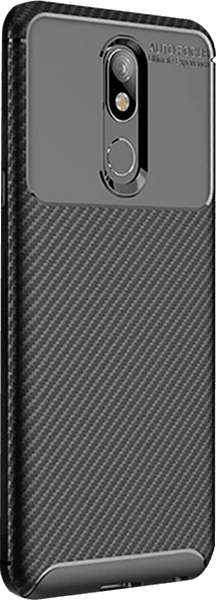 LG K40 (K12 Plus) ütésálló tok karbon mintás fekete