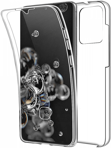 Samsung Galaxy S20 Ultra (SM-G988B) kemény hátlap szilikon előlap 360° védelem átlátszó