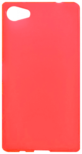 Sony Xperia Z5 Compact (E5823) szilikon tok matt-fényes keret piros