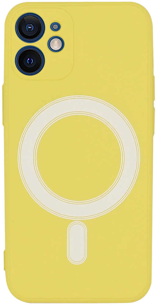Apple iPhone 12 Mini szilikon tok gyári MagSafe sárga