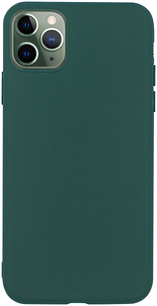 Apple iPhone 11 Pro Max szilikon tok matt sötétzöld