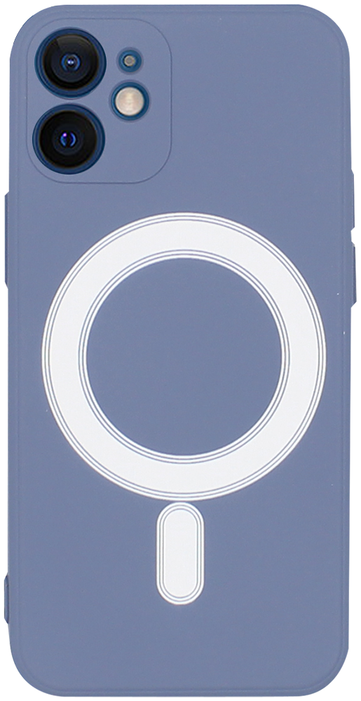 Apple iPhone 12 Mini szilikon tok gyári MagSafe kékesszürke