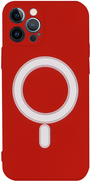 Apple iPhone 12 Pro szilikon tok gyári MagSafe piros
