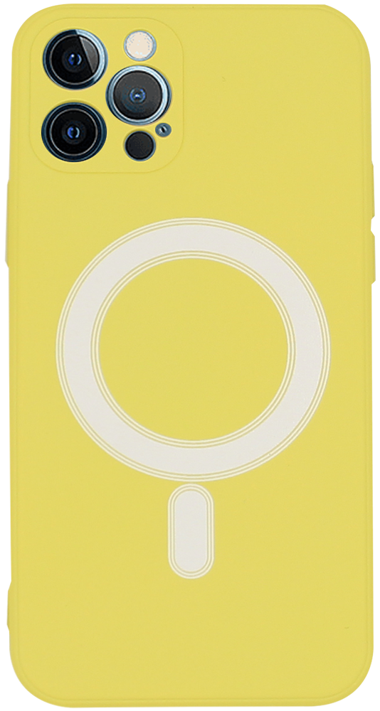 Apple iPhone 12 Pro Max szilikon tok gyári MagSafe sárga