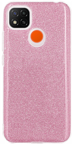 Xiaomi Redmi 9C szilikon tok csillogó hátlap rózsaszín