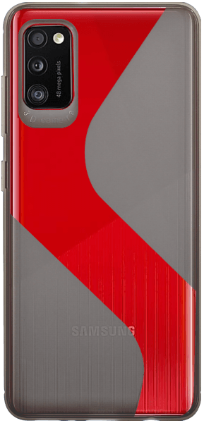 Samsung Galaxy A41 ( SM-A415F) szilikon tok S-CASE átlátszó füstszínű