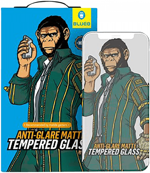 Apple iPhone XS edzett üvegfólia Mr Monkey átlátszó fekete