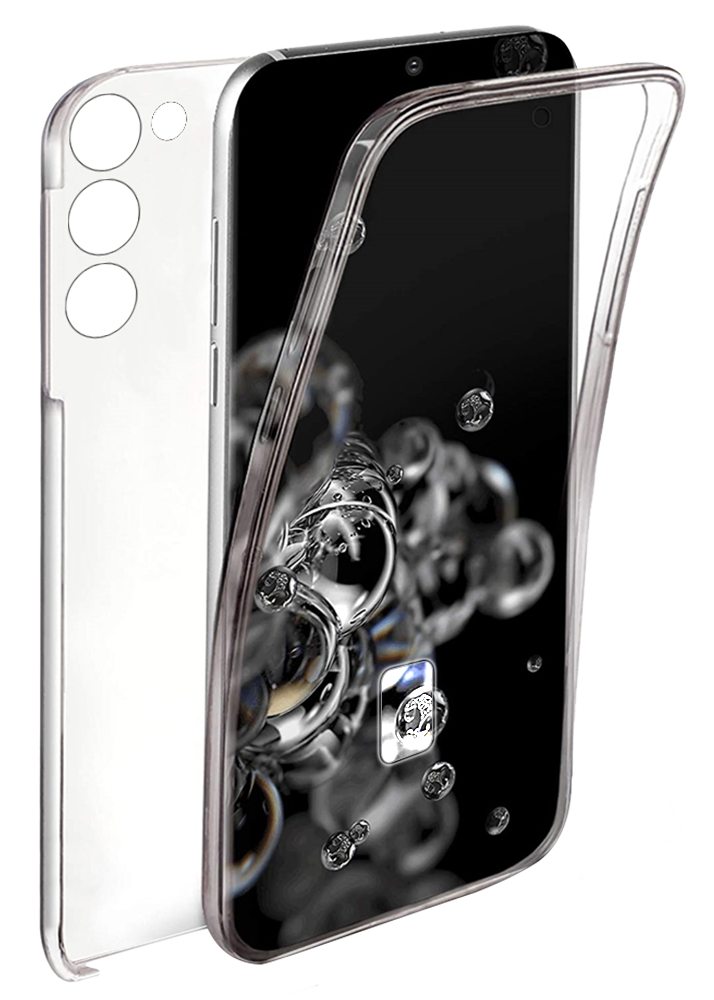 Samsung Galaxy S21 Ultra 5G (SM-G998B) kemény hátlap szilikon előlap 360° védelem átlátszó