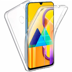 Samsung Galaxy M21 (SM-M215F) kemény hátlap szilikon előlap 360° védelem átlátszó