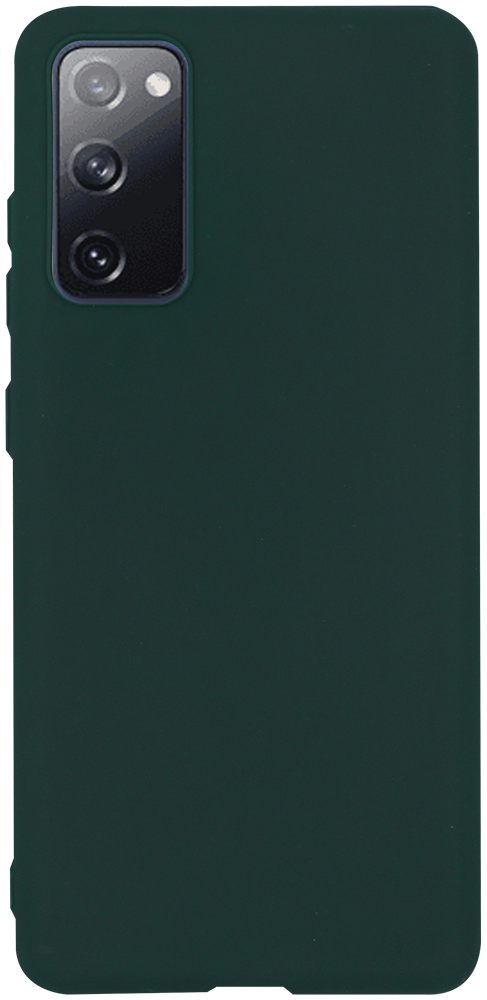 Samsung Galaxy S20 FE 5G szilikon tok matt sötétzöld