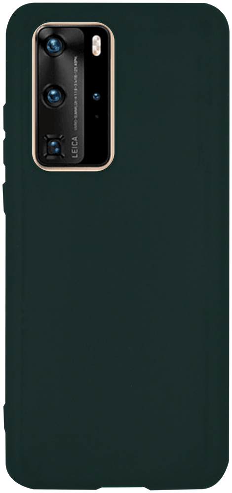 Huawei P40 Pro szilikon tok matt sötétzöld