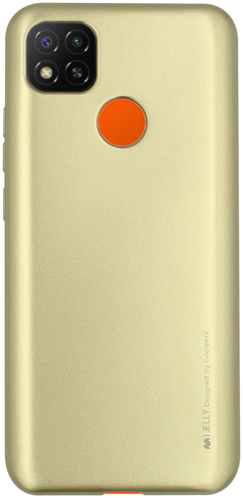 Xiaomi Redmi 9C szilikon tok gyári MERCURYCASE fémhatású arany