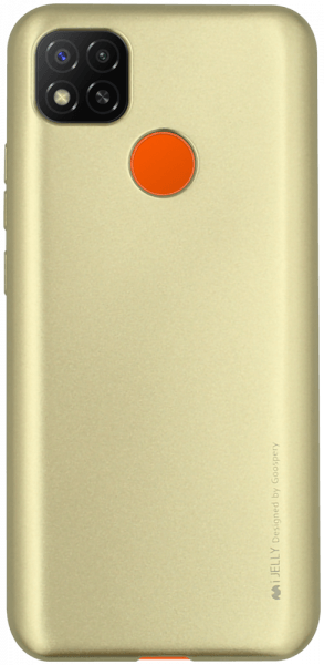 Xiaomi Redmi 9C szilikon tok gyári MERCURYCASE fémhatású arany