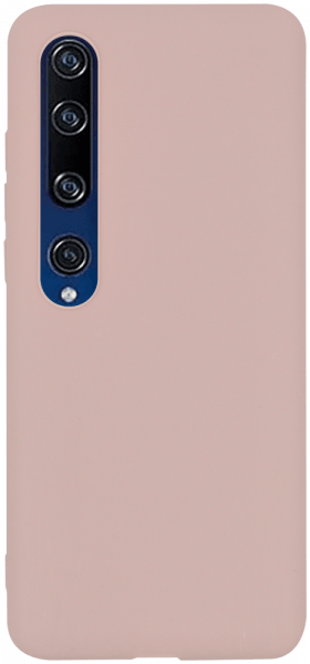 Xiaomi Mi 10 5G szilikon tok matt púder színű