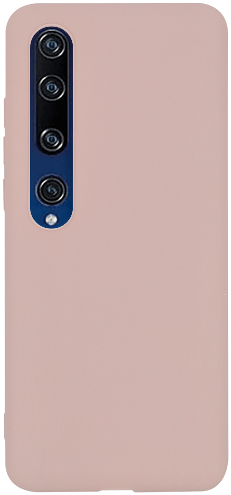 Xiaomi Mi 10 Pro 5G szilikon tok matt púder színű