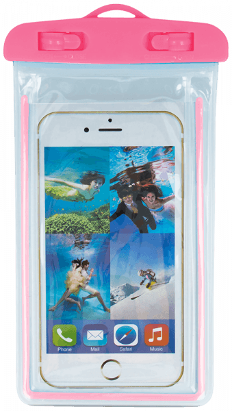 HTC U11 Life vízálló tok univerzális fluoreszkáló rózsaszín