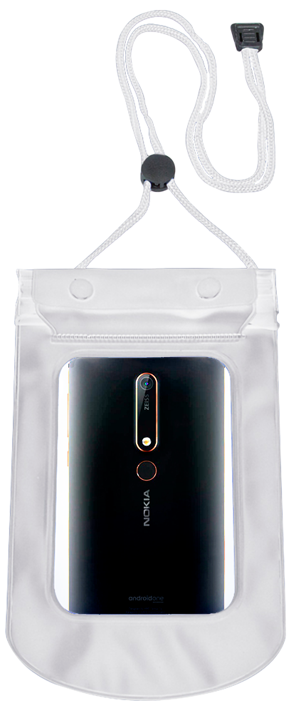 Nokia 7 Plus vízálló tok univerzális átlátszó