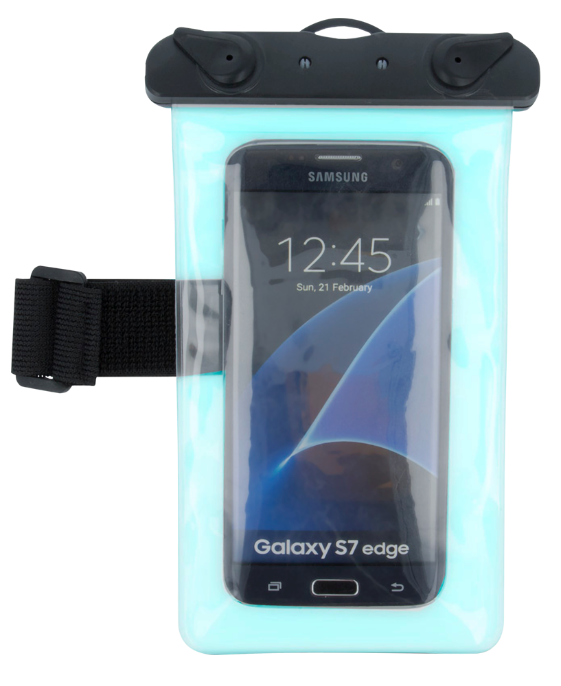 Samsung Galaxy J7 2016 (J710) vízálló tok univerzális, karszalaggal kék