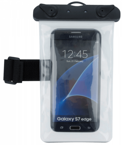 Alcatel 1 (OT-5033D) vízálló tok univerzális, karszalaggal fekete