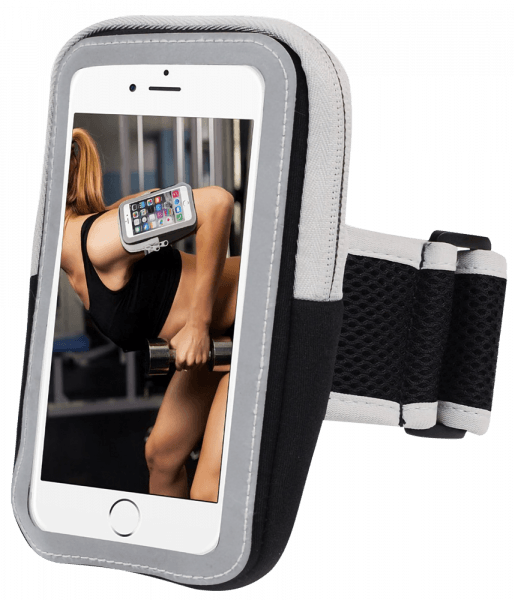 Xiaomi Redmi 4X sport tok univerzális, karra rögzíthető cipzáros fekete