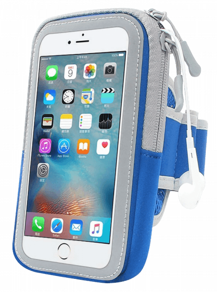 LG K30 (2019) sport tok univerzális, karra rögzíthető cipzáros kék