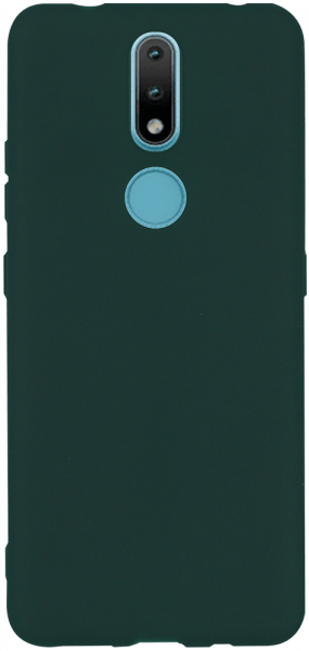 Nokia 2.4 szilikon tok matt sötétzöld