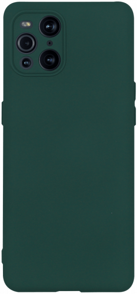Oppo Find X3 Pro szilikon tok kameravédővel matt sötétzöld