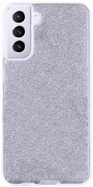 Samsung Galaxy S21 Plus 5G (SM-G996B) szilikon tok csillogó hátlap ezüst