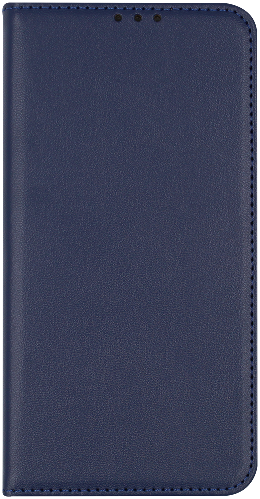 Motorola Moto E6 Plus oldalra nyíló flipes bőrtok asztali tartó funkciós sötétkék