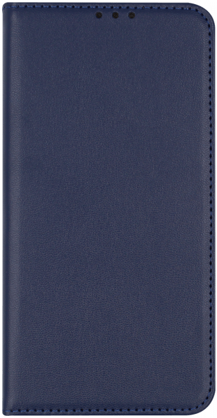 Motorola Moto E6 Plus oldalra nyíló flipes bőrtok asztali tartó funkciós sötétkék