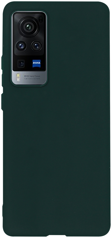 Vivo X60 Pro szilikon tok matt sötétzöld