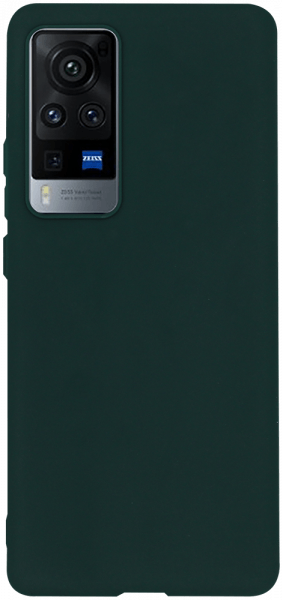 Vivo X60 Pro szilikon tok matt sötétzöld
