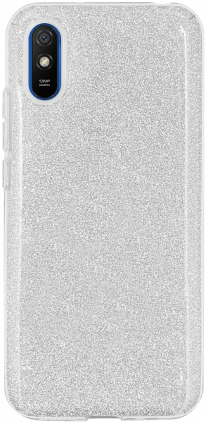 Xiaomi Redmi 9A szilikon tok csillogó hátlap ezüst