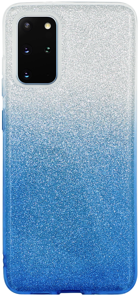 Samsung Galaxy S20 Plus (SM-G985F) szilikon tok csillogó hátlap kék/ezüst