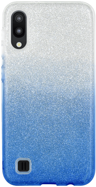 Samsung Galaxy M10 (SM-M105) szilikon tok csillogó hátlap kék/ezüst