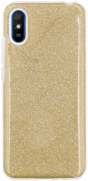 Xiaomi Redmi 9AT szilikon tok csillogó hátlap arany