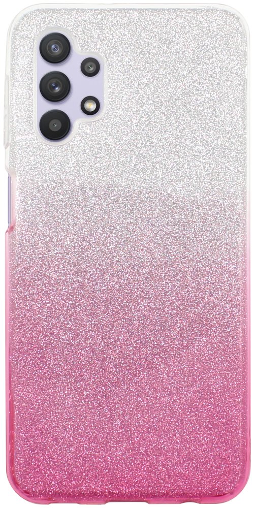 Samsung Galaxy A32 5G (SM-A326) szilikon tok csillogó hátlap rózsaszín/ezüst