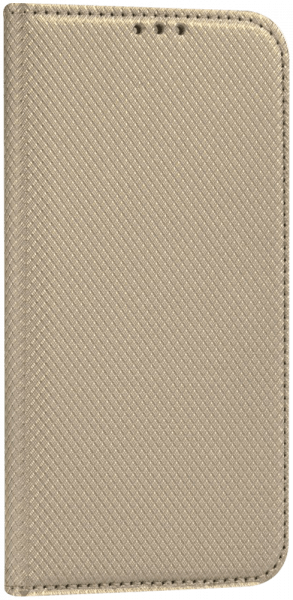 LG K52 oldalra nyíló flipes bőrtok rombusz mintás arany