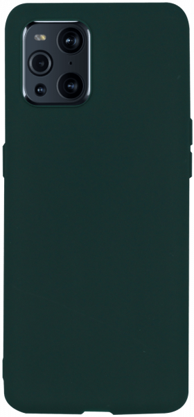 Oppo Find X3 szilikon tok matt sötétzöld