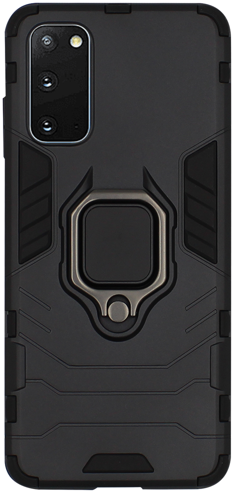 Samsung Galaxy S20 (SM-G980F) ütésálló tok légpárnás sarkas, hibrid Ring Armor fekete