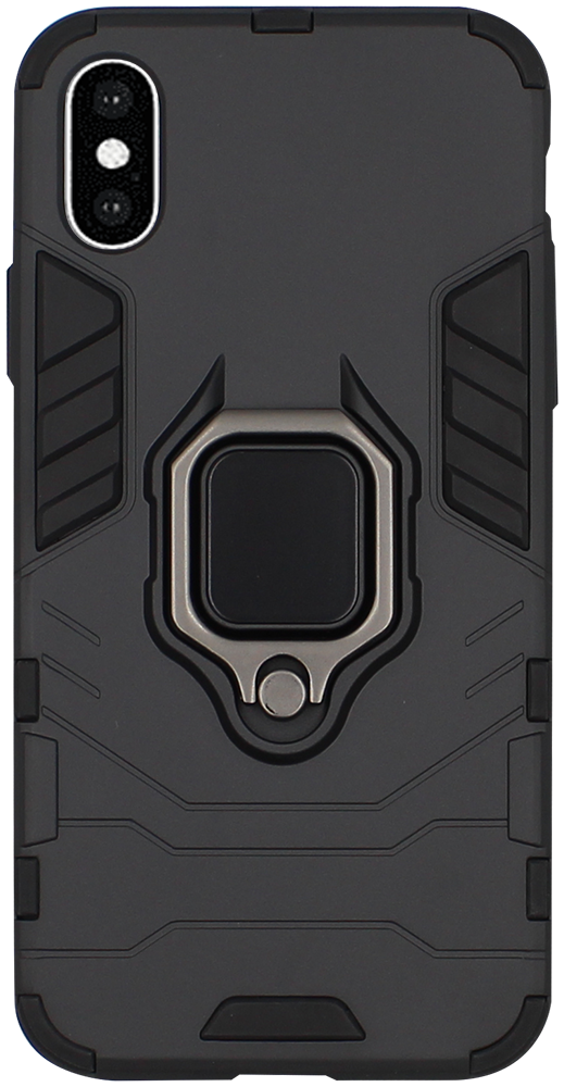 Apple iPhone X ütésálló tok légpárnás sarkas, hibrid Ring Armor fekete