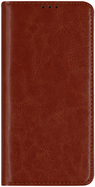 Samsung Galaxy A10e (SM-A102) oldalra nyíló flipes bőrtok valódi bőr barna